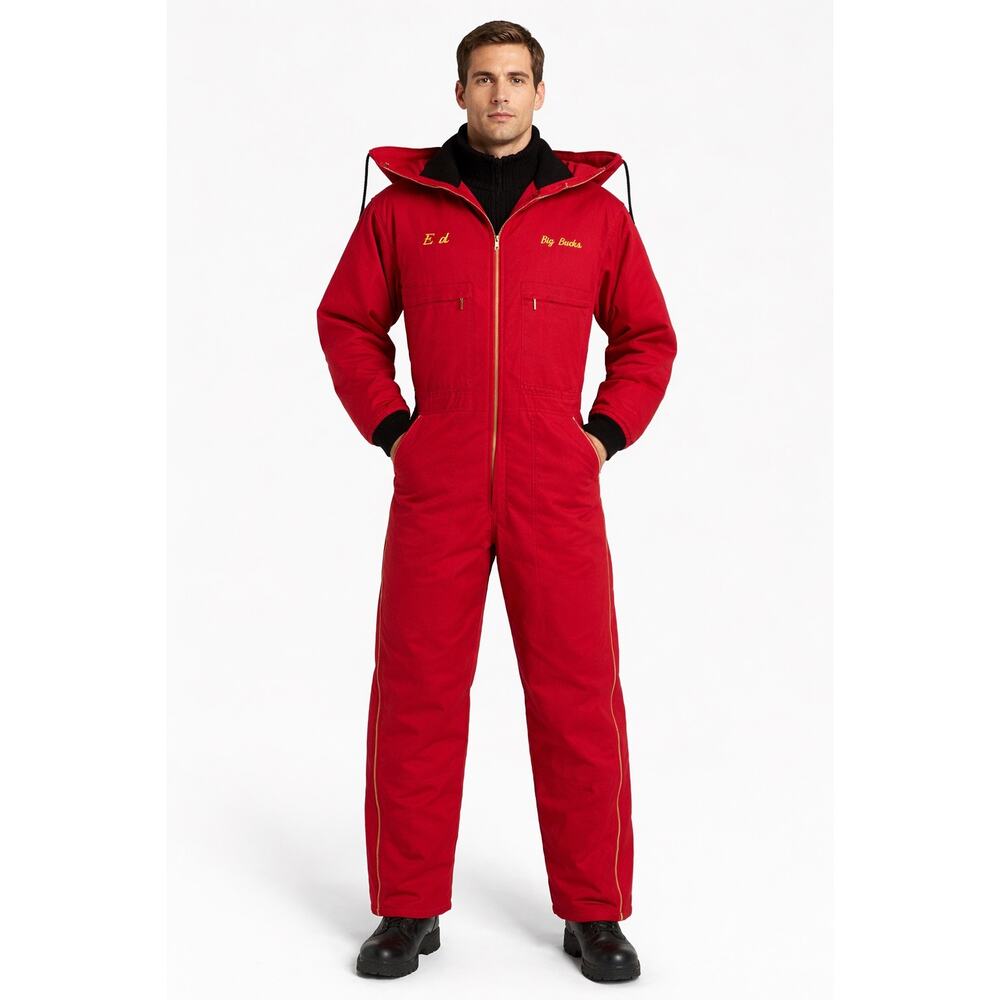 Vintage 1980s/1990s WearGuard Red Insulated Coveralls USA Medium